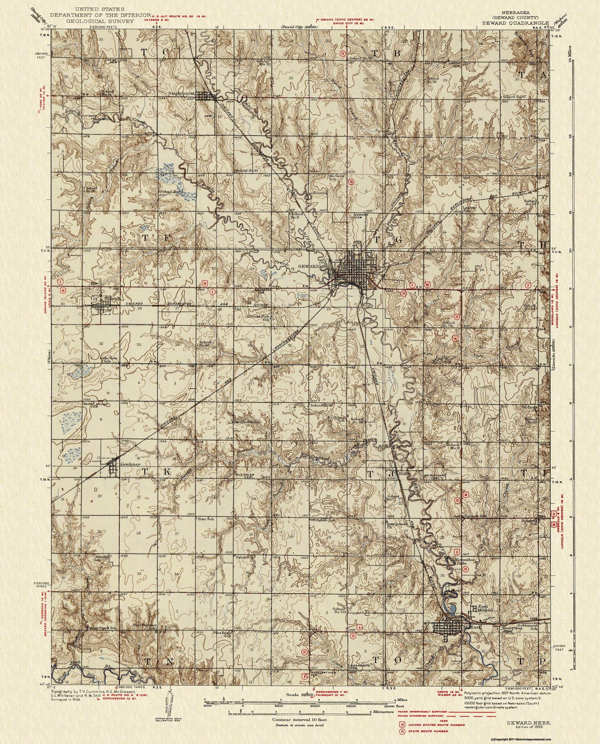 Map Of Seward Nebraska Seward Nebraska Quad - Usgs 1939 - 23 X 28.5 - Walmart.com Map Of Seward Nebraska Seward Nebraska Quad - Usgs 1939 - 23 X 28.5 - Walmart.com