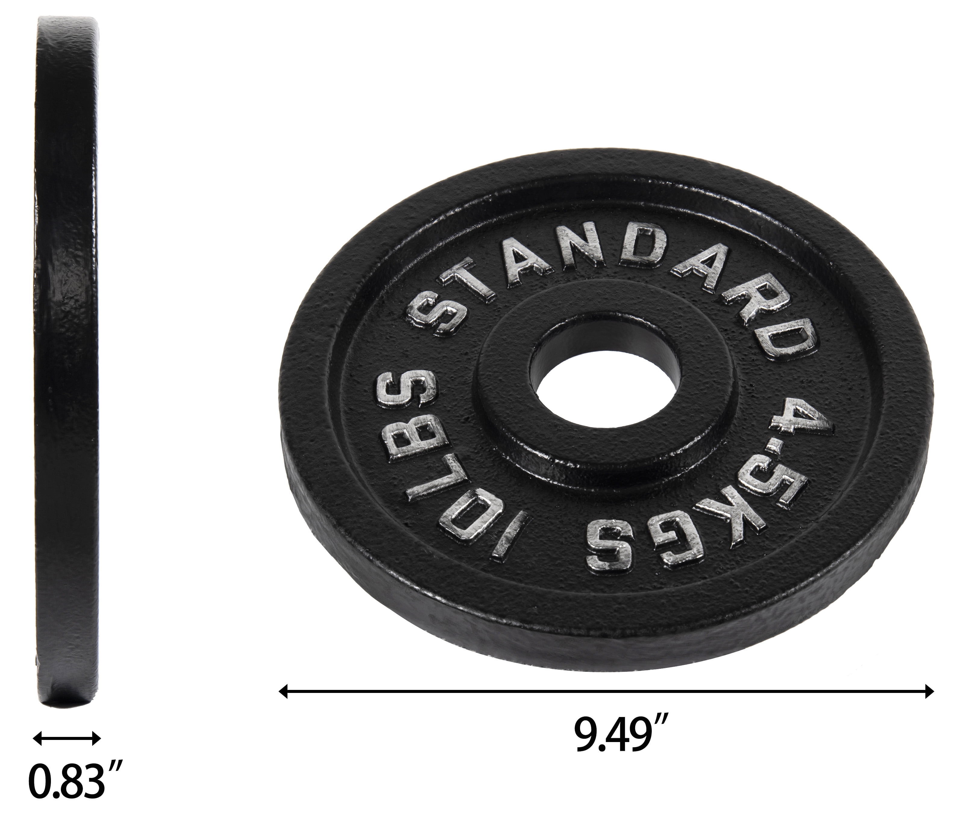 Gianna 2-Inch Olympic Cast Iron Weight Plate for Strength Training & Powerlifting, Durable Gym Weights, 10LBS, 4-Pack