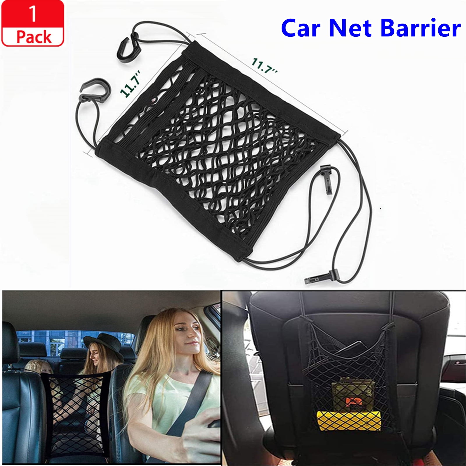 Helps as Dog Barrier,Driver Storage Netting Pouch HZYPPDIAN Car Mesh Organizer,Holder Seat Back Organizer,Car Storage for Purse & Pocket for Smaller Items 
