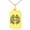 Gold, variant on Stainless Steel Date Masamune Samurai Crest Engraved Small Rectangle Dog Tag Charm Pendant Necklace