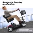 thumbnail image 6 of Folding Mobility Scooter for Seniors, Zarler Electric Powered Wheelchair Device for Travel, 4 Wheels, Purle, 6 of 9