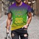 thumbnail image 5 of Camisetas de Manga Larga para Hombres Imprimir Fallow Cuello Redondo Camiseta, Moda Casual Manga Corta Mezcla de Algodón/Lino, 5 of 5