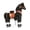 Black & White, variant on Hoof Horse Toy, Brown & White