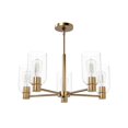 thumbnail image 5 of Hunter - Lochemeade 5-light Alturas Gold, Large Chandelier, Dimmable, Formal Style, Candle Shaped, for Bedrooms, Kitchens, Dining, Living Rooms - 49082, 5 of 9