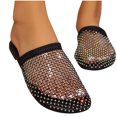 thumbnail image 4 of Aueoeo Shoes For Women Fall Shoes Fashion Casual And Summer Beach Versatile Rhinestone Round Toe Closed Toe Flat Pers Dress Shoes, 4 of 9