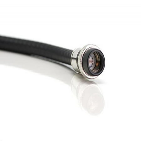 25' Feet, Black RG6 Coaxial Cable (Coax), Made in the USA, with rubber booted - weather proof - outdoor rated Compression Connectors, F81 / RF, Digital Coax for CATV, Antenna, Internet, &