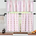 thumbnail image 3 of LALILO Kitchen Curtains and Valances Set of 3 36" Tie Dye Window Treatment Tiers for Window Decor, 3 of 5