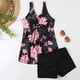 thumbnail image 4 of ICHUANYI Clearance Women's Swimsuit Printed Tank Top Two Piece Bathing Suit With Shorts Swimwear(Pink, S) ICHUANYI WER2023080705199, 4 of 5