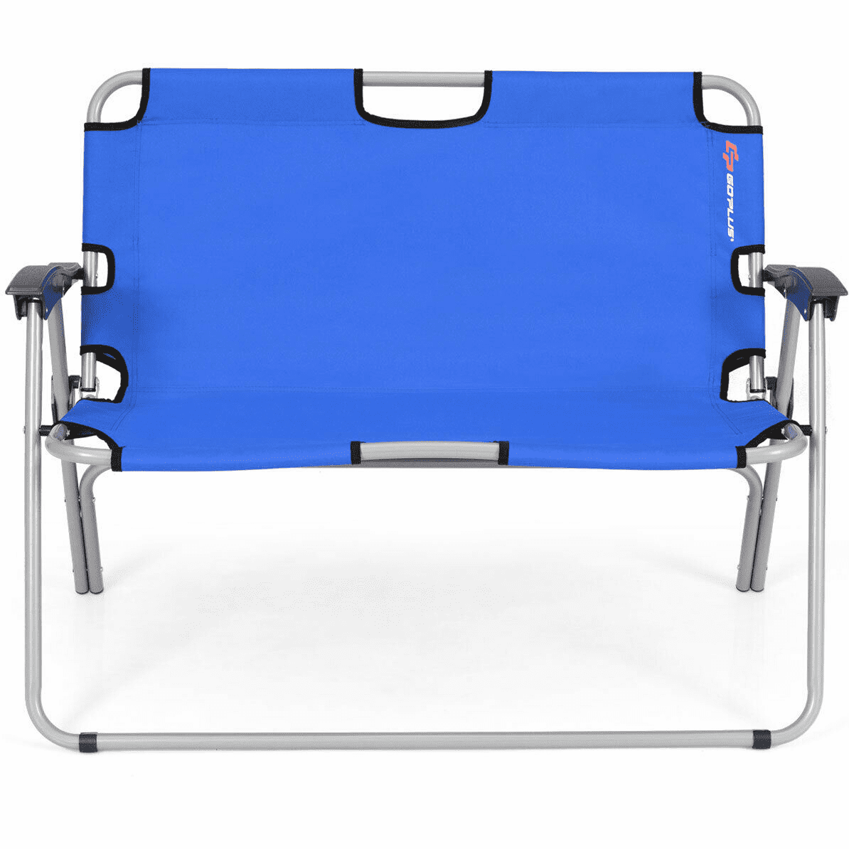 2 Person Folding Camping Bench Portable Loveseat Double Chair for