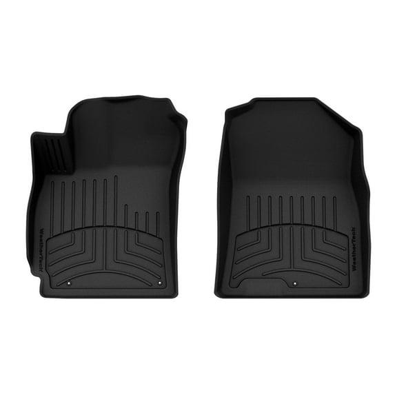 WeatherTech FloorLiner HP Custom Fit Floor Mats compatible with Hyundai Kona, Kona N - 1st Row (Driver & Passenger), Black