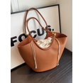 thumbnail image 5 of Bolsos de mano para desplazamientos diarios 2024, nuevos bolsos de hombro de gran capacidad de lujo a la moda, bolsos versátiles con cremallera de gran oferta para mujer, 5 of 5