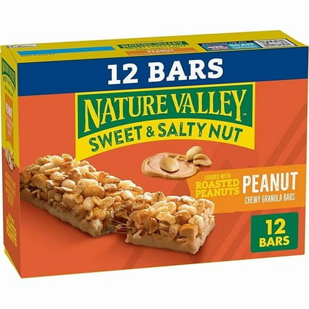 Nature Valley Granola Bars, Sweet and Salty Nut, Peanut, 12 Bars, 14.4 oz