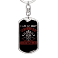 thumbnail image 5 of With My Own Firefighter Stainless Steel or 18k Gold Premium Swivel Dog Tag Keychain, 5 of 10