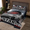 thumbnail image 2 of Erosebridal Geometric Buffalo Coverlet Set King,Fast Car Bedding Set,Racing Car Decoration,Ultra Soft,3 Pieces, 2 of 5