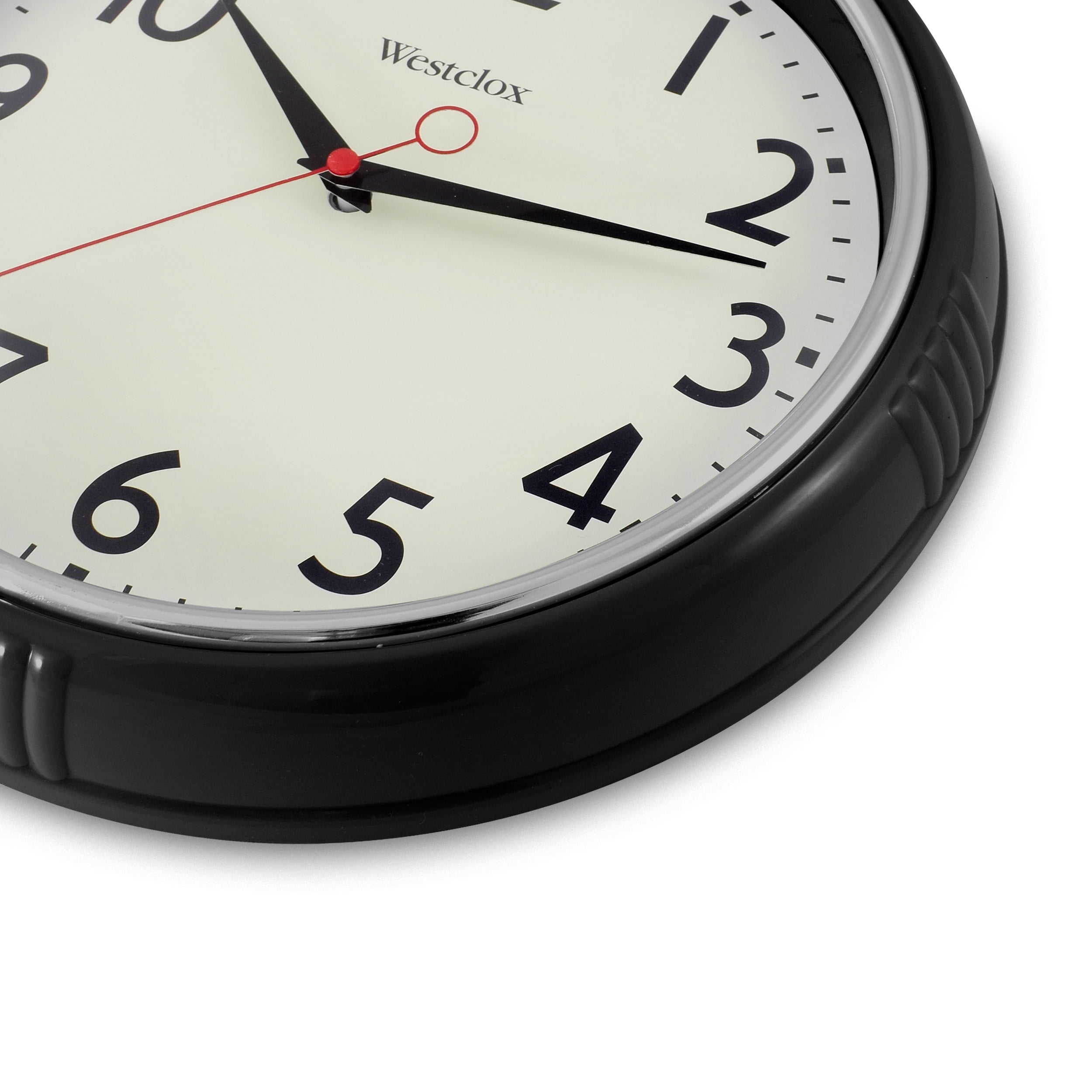 Westclox 12” Black Retro Analog Quartz Accurate Wall Clock