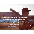thumbnail image 2 of ArtsyQuotes 24x19 Gold Ornate Wood Framed with Double Matting Museum Art Print Titled - Don Zimmer Quote: Desire and Hustle, 2 of 4
