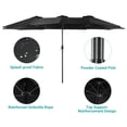 thumbnail image 3 of Sonerlic 15 x 9ft Double-Sided Patio Umbrella with Large Canopy Outdoor Table Umbrella for Garden, deck and pool,Black, 3 of 7