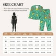 thumbnail image 6 of Junzan Funny Animals In Jungle Print Womens Pajama Sets,Long Sleeve Button Down For Women Pjs 2 Piece, 6 of 9