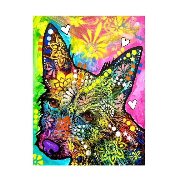 Canvas Wall Art - Dean Russo- Exclusive 'Fuzz' Wall Art for Living Room, Bedroom, or Office Décor by Trademark Fine Art - 14 x 19 Inches