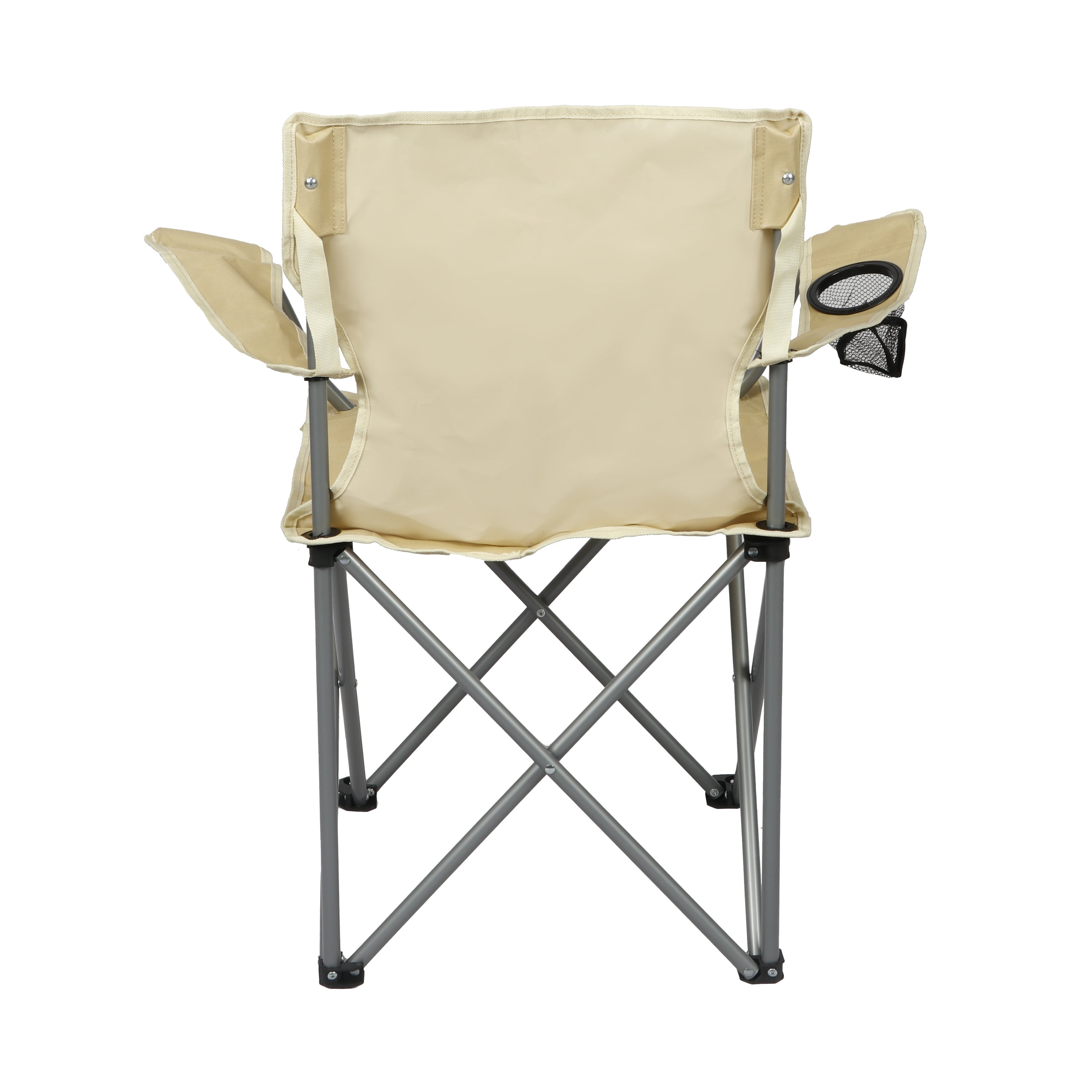 Ozark Trail Quad Folding Camp Chair with Cup Holder, Gold