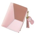 thumbnail image 1 of Monedero pequeño de piel sintética para mujer, con cremallera, elegante, plegable, tamaño 12 x 9 x 1,5 cm., 1 of 5