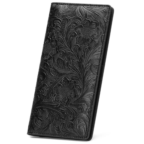 GOIACII Leather Women Wallet RFID Slim Wallets for Women Thin Ladies Credit Card Holder Bifold Billfold with 11 Card Slots & ID Window