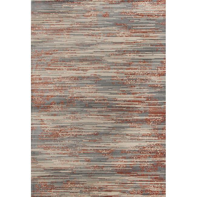 Aqua/Gray/Blue Art Carpet Ferndale Collection Brushstrokes Woven Round Area Rug 8' 