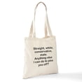 thumbnail image 6 of CafePress - Straight, White...(BL) Tote Bag - Unisex Canvas Tote Bag, Beige, 1-Piece, 6 of 6