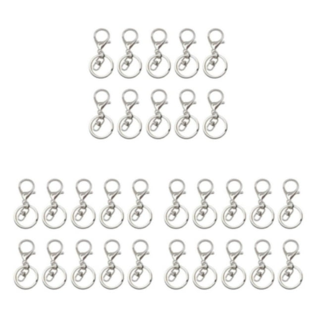 Maytalsory 10pcs Metal Carabiners Lobster Claw For Keychain - Strong And Functional Accessories For Easy Key Bright silver 3Set