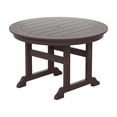 thumbnail image 4 of WestinTrends Malibu 5-Piece HDPE Round Patio Dining Table Set with Foldable Chairs, Dark Brown, 4 of 15