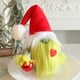 thumbnail image 4 of Gnomo verde peludo de Navidad con corazón rojo Festival Fiesta temática Suministros festivos, 4 of 5