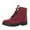 Red, variant on Womens Snow Boots, Fur Lined Winter Booties with Slip Resistant Outsole, Warm Casual Short Boots for Cold Weather, Comfortable Lace-Up Shoes for Everyday Wear