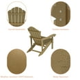 thumbnail image 4 of Sonerlic 1 Pack Outdoor Adirondack Plastic Fire Pit Chair for Patio,Deck and Garden,Teak, 4 of 7