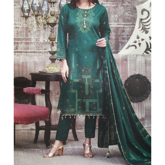 Nazon Brand| Women's Party Dress 3 Pieces| Party Dress |Long dress|Women's Clothing|Green Color
