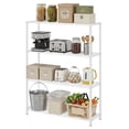 thumbnail image 3 of Ktaxon 4-Tier Metal Shelving Unit, Adjustable Shelf Organizer for Garage Kitchen, Storage Rack Capacity for 1100 lbs, 36"W x 14"D x 55"H, White, 3 of 18
