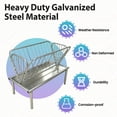 thumbnail image 7 of 4 ft Goat Hay Feeder, 47" x 22.5" x 38" All Weather Feeder, Heavy Duty Grain & Hay Rack with Feeding Pan for Horses, Cow, Deer, 7 of 7