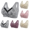 thumbnail image 2 of Npasoilc front open bras for women full coverage bra no Underwire Woman Oversized Wireless Bra Front Button Push Up Underwear Bra, 2 of 3