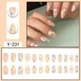 thumbnail image 5 of Fofosbeauty 24pcs Press on False Nails,Fake Nails for New Year Valentine's Gift,Coffin French Sparkling Heart Pink, 5 of 8