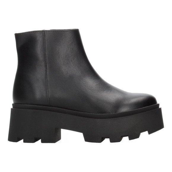 Botín Mujer Salamandra Negro Liso Plataforma 6 Cm Para Dama negro 25 MX