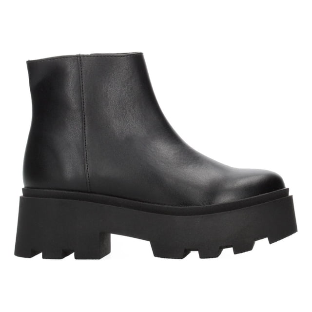 Botín Mujer Salamandra Negro Liso Plataforma 6 Cm Para Dama negro 25 MX