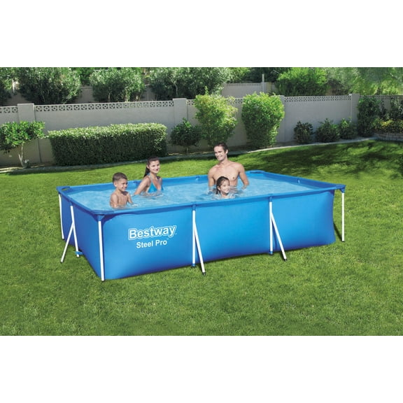 Bestway Steel Pro 9'10" x 6'7" x 26" Rectangle Above Ground Pool Swimming Pool