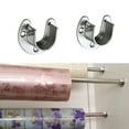thumbnail image 2 of NUOLUX 4PC 32MM Clothes Rail Closet Clothes Rail Curtain Rod Shower Curtain Rod Round Tube Heavy Duty Closet U-Shaped Rod End Supports Closet Pole Sockets Flange Rod Holder with Screws, 2 of 9