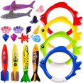thumbnail image 1 of Diving Game Kit Swimming Pool Toys Dive Rings Diving Sticks Pool Fish Diving Gems  Diving Pool Toy Underwater Games Training Toys for Boys Girls Summer Fun, 1 of 8