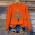 thumbnail image 2 of Womens Crew Neck Pullover Sweater Blouses Xmas Graphic Sweatshirt Tops Christmas Tree Print Sweatshirt Fall Casual Trendy Sweatshirt Hooded Pullover Tops, 2 of 7