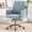 Blue, variant on Mid Back Office Chair, Ergonomic Desk Chair with Adjustable Height & Lumbar Support, Blue Corduroy Fabric Task Chair with Armrests for Home Office, Computer Desk, Study,Black