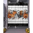 thumbnail image 3 of Halloween Orange Ghost Pumpkin Shower Curtain for Bathroom, Flower Spiderweb on White Black Waterproof Shower Curtains Washable Quick Dry with Hooks Bathtub Curtains 72x72 IN, 3 of 6