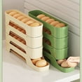 thumbnail image 2 of SSZMDLB under $5 3Pcs Egg Storage Container, Egg Storage Container for Refrigerator, 3 Layer Transparent Rolling Egg Dispenser Tray, Automatic Slide Out Egg Rack for Kitchen, 2 of 8