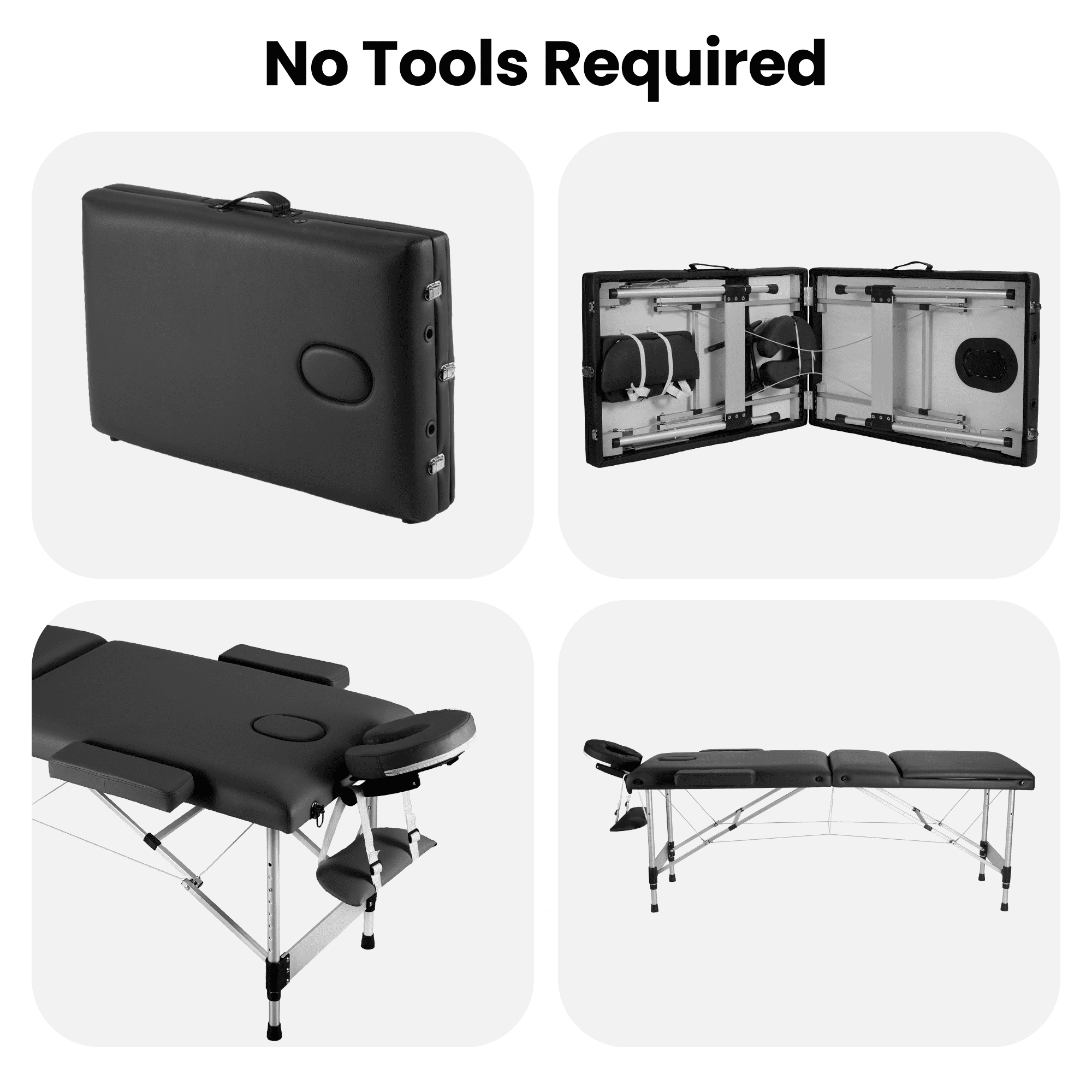 Naipo Professional Portable Spa Massage Table, 73''L, 82''H