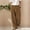 Brown, variant on WIZUTIZ Men's Linen Pleated Suit Pants Casual Zipper Wide Leg Pants Trendy Loose Fit Comfy Dress Trousers with Multi Pockets