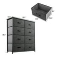 thumbnail image 2 of YYEAN 8 Drawers Chest of Storage Drawer Dresser Furniture Bedroom Organizer, Material-iron frame + non-woven synthetic fabric + MDF board + cardboard + fabric handle, Black Gray, 2 of 5